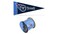 2.5" NFL Tennessee Titans Ribbon, 9 feet & Mini Pennant, Licensed NFL Offray Ribbon